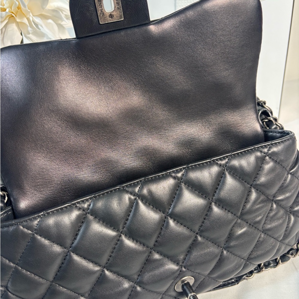 13K Chanel SMOO Cc Quilted Flap Black Lamb - Picture 6 of 16